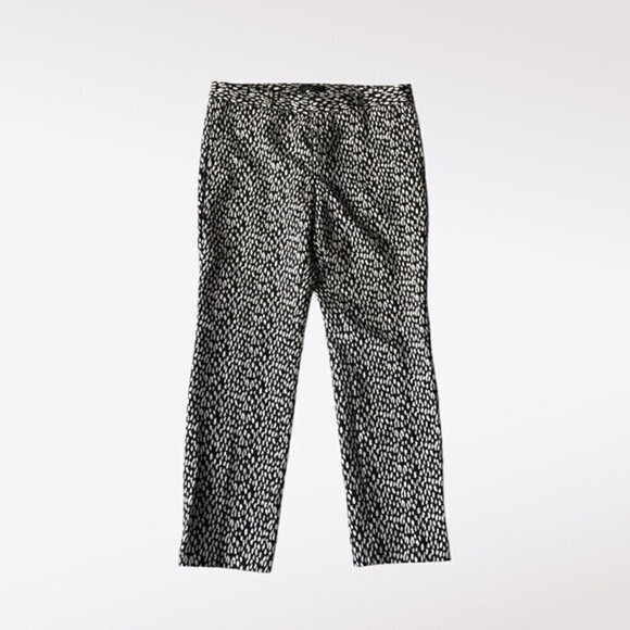 Banana Republic Leopard Jacquard Slim Straight Pants 10 - Picture 1 of 11